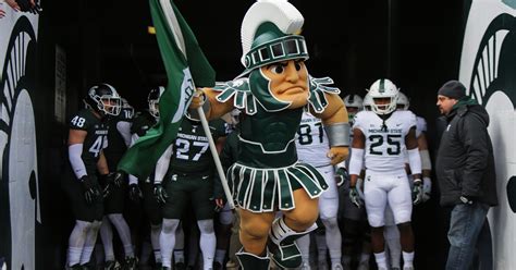 The iconic sparty mascot of msu
